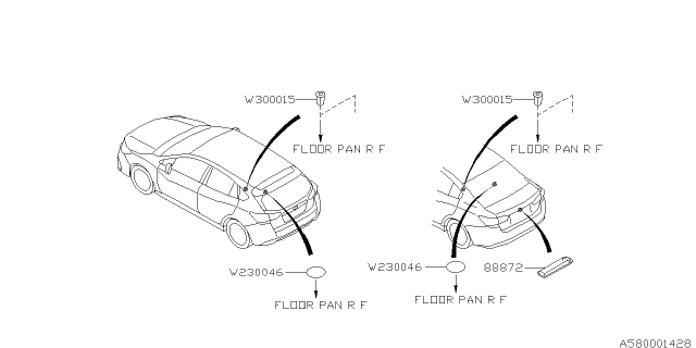 2021 Subaru Impreza Key Kit & Key Lock Diagram 1