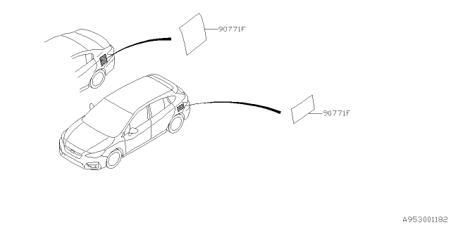 2019 Subaru Impreza DAMPING Sheet Rear Q5D Diagram for 90771FL00A