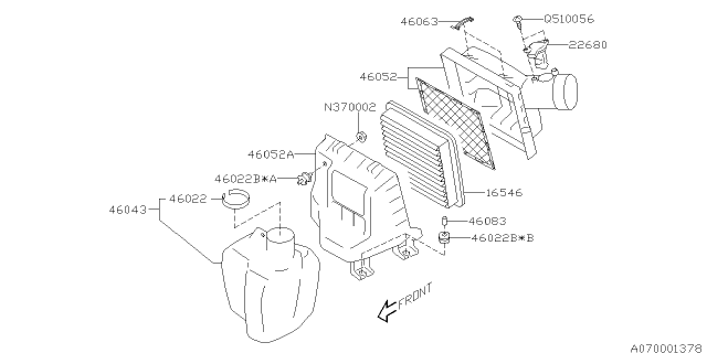 2017 Subaru Impreza A/F Meter Assembly Diagram for 22680AA43A