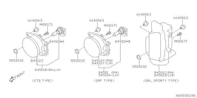 2020 Subaru Impreza Lamp - Fog Diagram 2