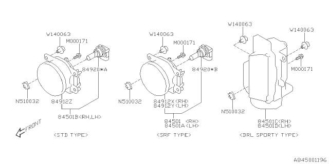 2019 Subaru Impreza Lamp - Fog Diagram 2