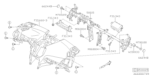 2020 Subaru Impreza Instrument Panel Diagram 6
