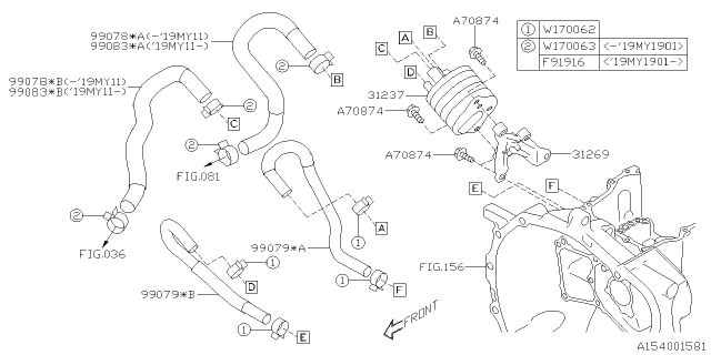 2017 Subaru Impreza Automatic Transmission Case Diagram 1