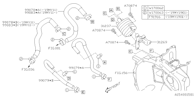 2020 Subaru Impreza Automatic Transmission Case Diagram 1