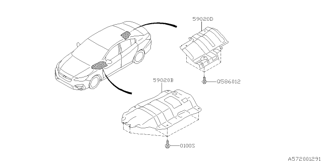 2020 Subaru Impreza Under Cover & Exhaust Cover Diagram 1