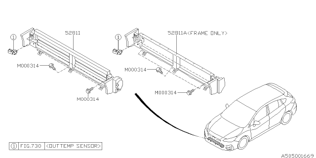 2020 Subaru Impreza Body Panel Diagram 1