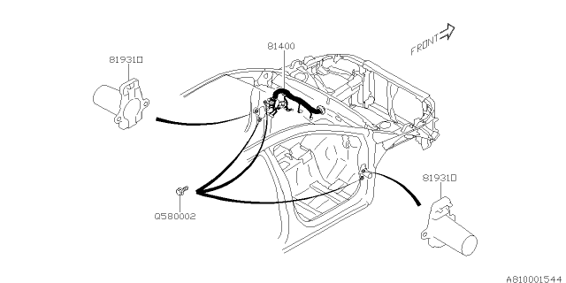 2019 Subaru Impreza Wiring Harness Center Bhd Diagram for 81402FL05B