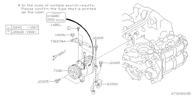2021 Subaru Impreza Compressor Diagram 1