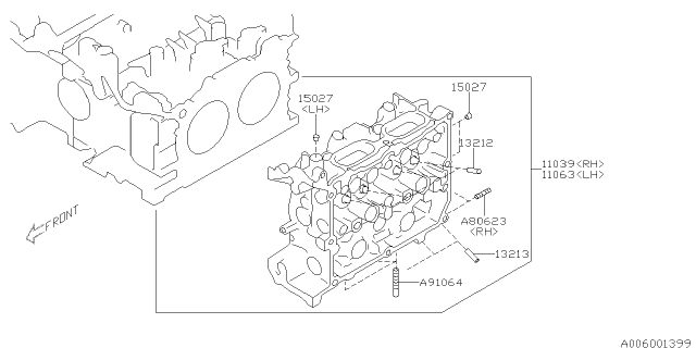 2017 Subaru Impreza Cylinder Head Diagram 1