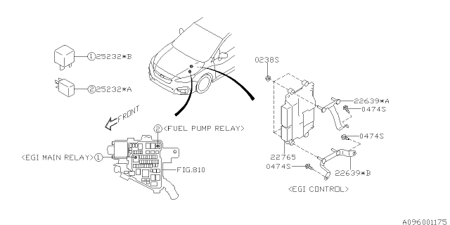 2019 Subaru Impreza E.G.I. Engine Control Module Diagram for 22765AM66D