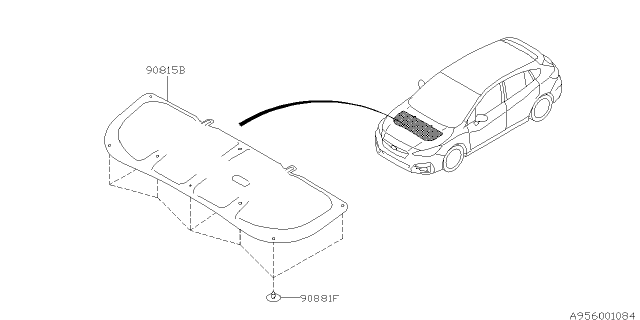 2018 Subaru Impreza INSULATOR Hood SIA Diagram for 90815FL40A