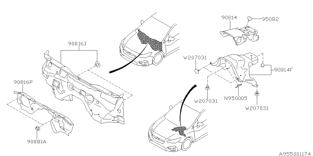 2018 Subaru Impreza Floor Insulator Diagram 2