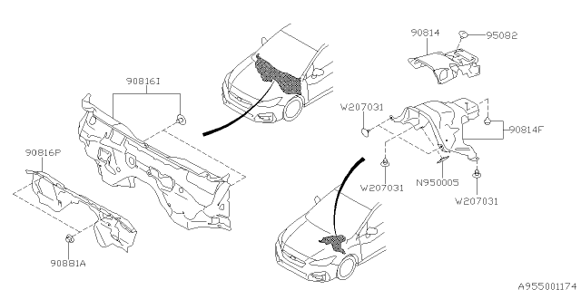 2020 Subaru Impreza Floor Insulator Diagram 2