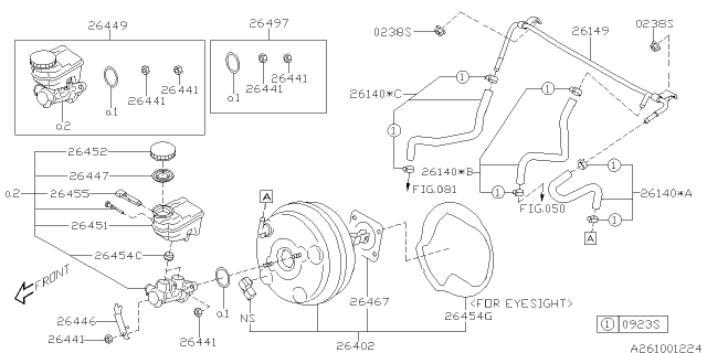 2019 Subaru Impreza Vacuum BSTR Assembly LH Diagram for 26402FL04A