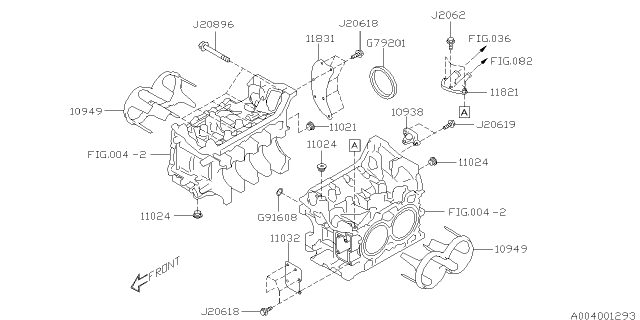 2019 Subaru Impreza SPACER-WTR JCKT Diagram for 10949AA04A