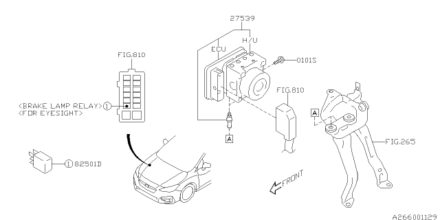 2018 Subaru Impreza H/U Assembly VDC Diagram for 27596FL01B