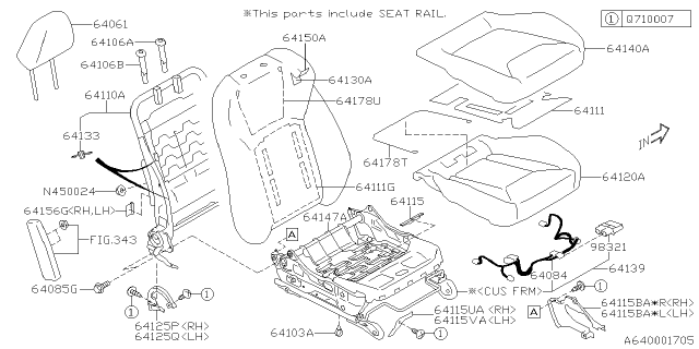 2020 Subaru Impreza Front Seat Diagram 1