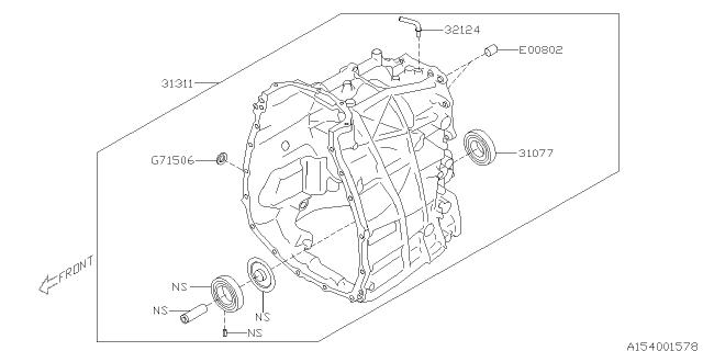 2019 Subaru Impreza Automatic Transmission Case Diagram 3