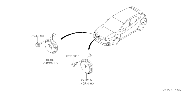 2021 Subaru Impreza Electrical Parts - Body Diagram 2