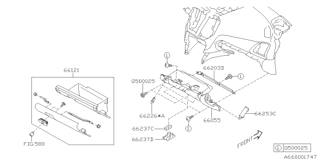 2020 Subaru Impreza Instrument Panel Diagram 5