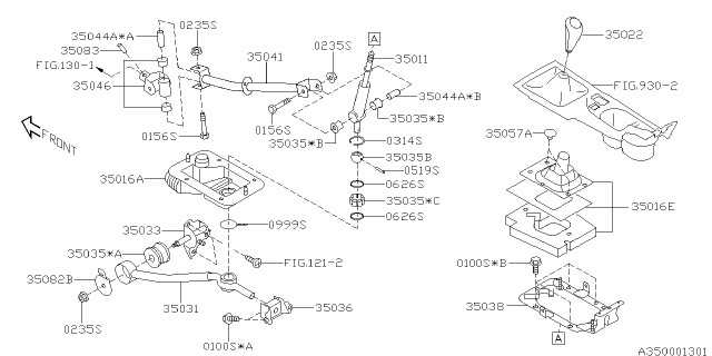 2019 Subaru Impreza Manual Gear Shift System Diagram