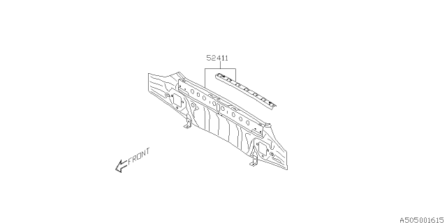 2021 Subaru Impreza Skirt Complete Rear 4D Diagram for 52401FL01A9P