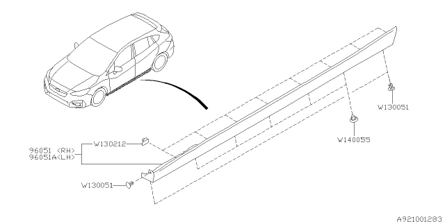 2020 Subaru Impreza Spoiler Diagram 3