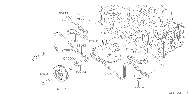 2017 Subaru Impreza Camshaft & Timing Belt Diagram 2