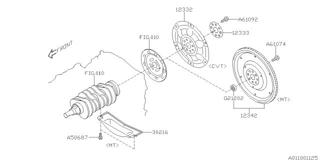 2021 Subaru Impreza Flywheel Diagram