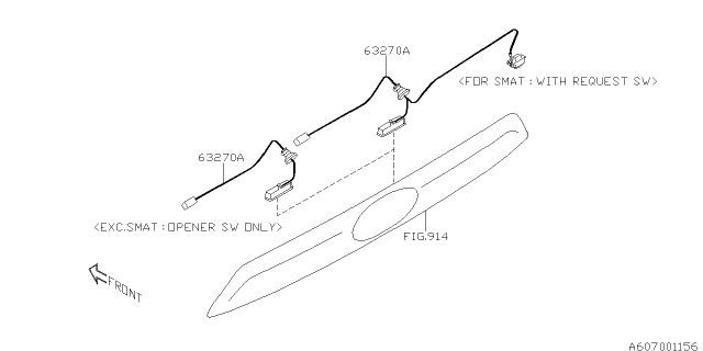 2018 Subaru Impreza Switch Opener Rear Gate Diagram for 63270FL010