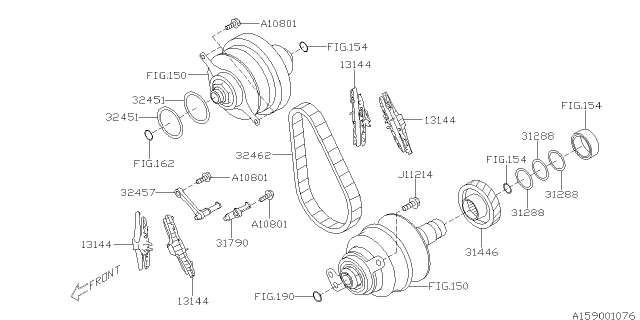 2019 Subaru Impreza Pulley Set Diagram