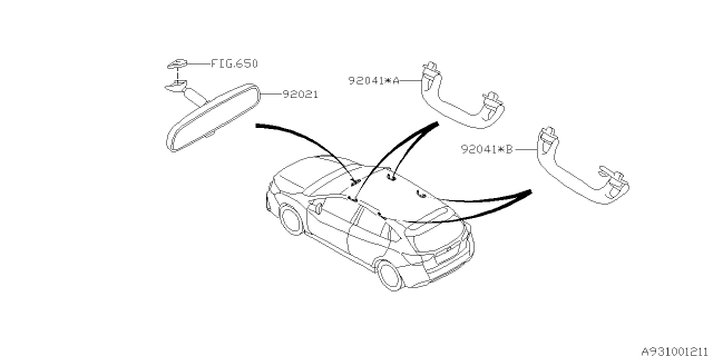 2018 Subaru Impreza Room Inner Parts Diagram 1