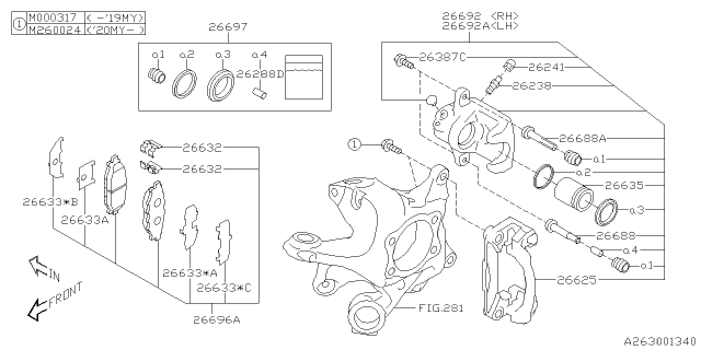 2020 Subaru Impreza Rear Brake Diagram 2
