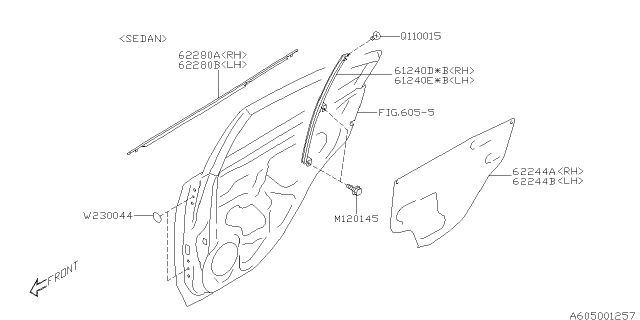 2021 Subaru Impreza Front Door Panel & Rear Or Slide Door Panel Diagram 5