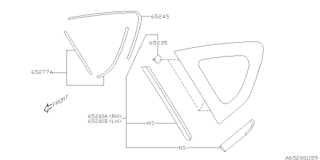 2021 Subaru Impreza Rear Quarter Diagram