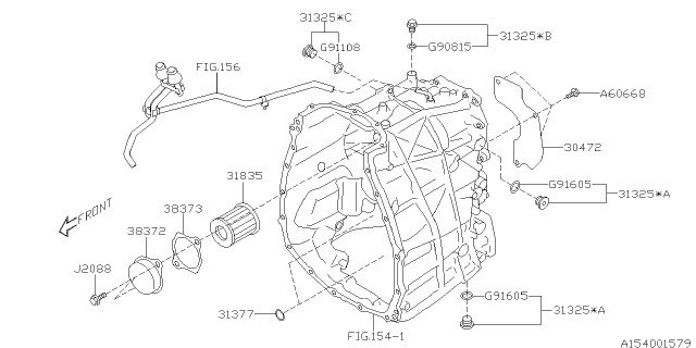 2017 Subaru Impreza Automatic Transmission Case Diagram 2