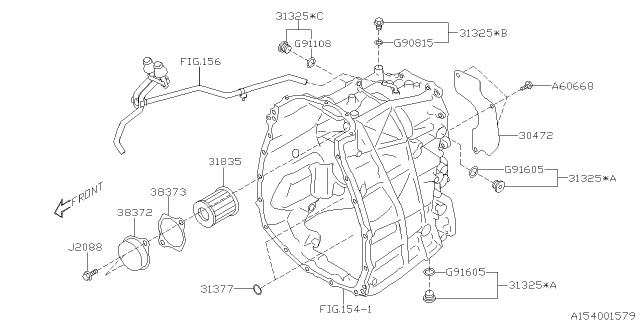 2020 Subaru Impreza Automatic Transmission Case Diagram 2