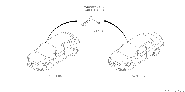 2018 Subaru Impreza Inner Trim Diagram 3