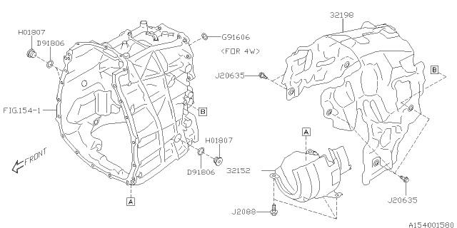 2019 Subaru Impreza Automatic Transmission Case Diagram 4