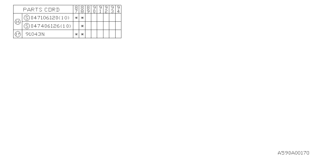 1989 Subaru Justy Front Bumper Diagram 2