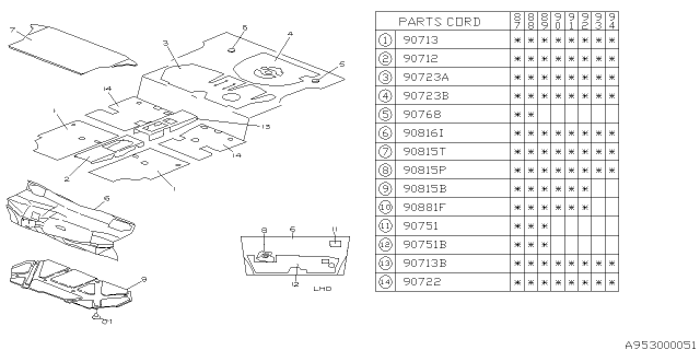 1989 Subaru Justy SILENCER Diagram for 790711270