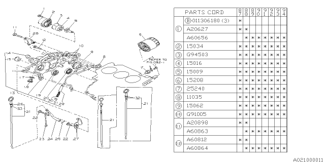 1990 Subaru Justy Crankcase Cover Diagram 1