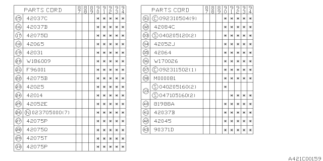 1991 Subaru Justy Hose Diagram for 805960010