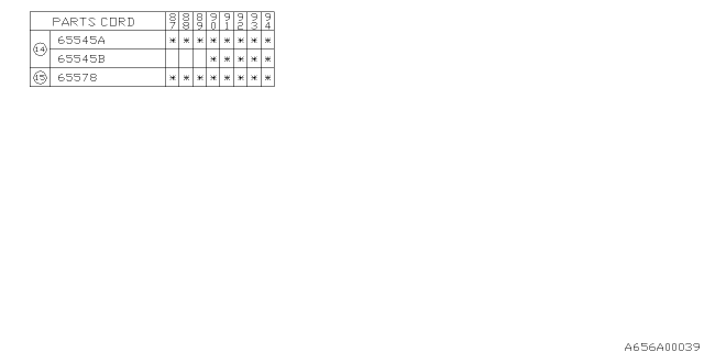 1988 Subaru Justy Luggage Shelf Rear Diagram 2