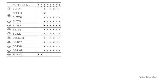 1989 Subaru Justy Washer Diagram for 903100160