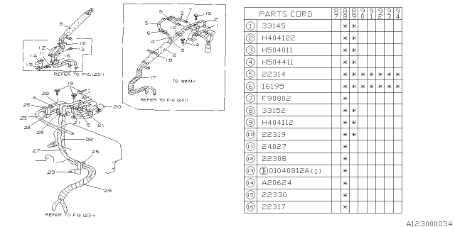 1994 Subaru Justy 4WD Vacuum Switch Diagram 1