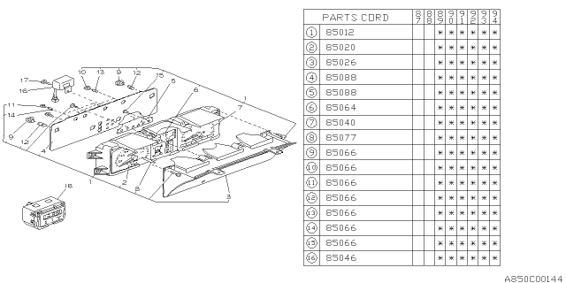 1993 Subaru Justy Meter Diagram 1