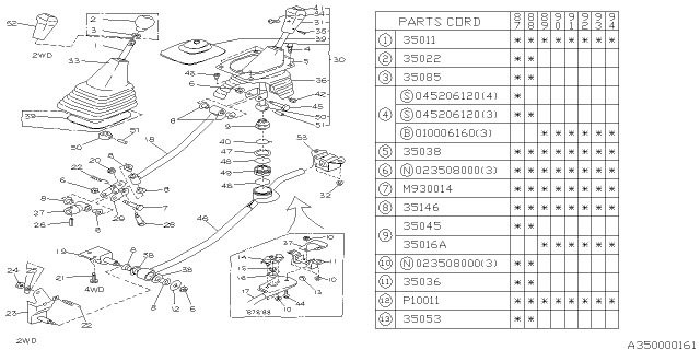 1989 Subaru Justy Nut Diagram for 633118021