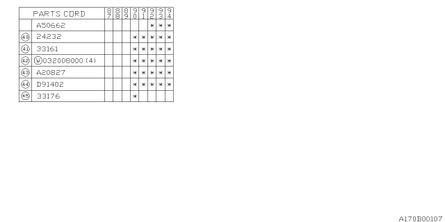 1992 Subaru Justy Automatic Transmission Transfer & Extension Diagram 4