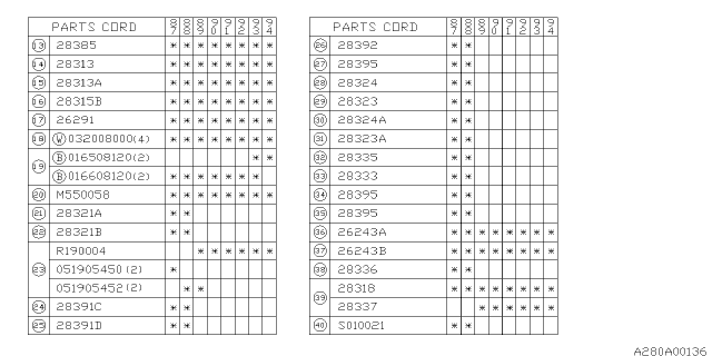 1989 Subaru Justy PB000856 Grease 150 Grams Diagram for 28093KA000